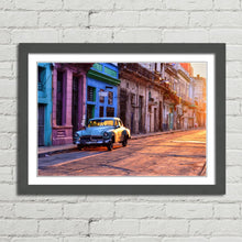 Load image into Gallery viewer, Vintage Blue Car Havana Cuba