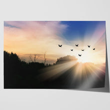 Load image into Gallery viewer, Flock of Birds in Mountain Landscape