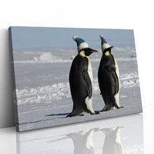 Load image into Gallery viewer, Antarctic Penguins with Santa Hats Christmas