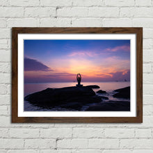 Load image into Gallery viewer, Girl Yoga on Beach Sunrise