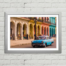 Load image into Gallery viewer, Old Blue Taxi Car Havana