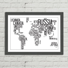Load image into Gallery viewer, World Map with Country Names