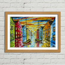 Load image into Gallery viewer, Venice Sailing Boats Abstract Oil Painting