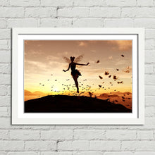 Load image into Gallery viewer, Fairy Tinkerbell and Butterflies at Sunset