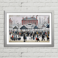 Load image into Gallery viewer, LS Lowry Market Scene Northern Town