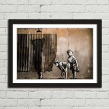Load image into Gallery viewer, Boys Peeping Shower Woman Banksy Street Art