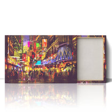 Load image into Gallery viewer, City Nightlife Oil Painting