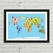 Load image into Gallery viewer, World Map Kids Preschool Nationalities