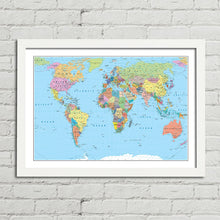 Load image into Gallery viewer, World Map Countries Capitals
