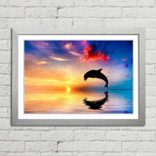 Load image into Gallery viewer, Dolphin Jumping at Sunset
