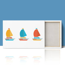 Load image into Gallery viewer, Yellow Blue Red Boats
