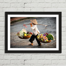 Load image into Gallery viewer, Hanoi Market Flower Seller