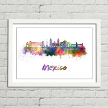 Load image into Gallery viewer, Mexico City Skyline Watercolour