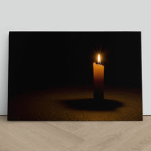 Load image into Gallery viewer, Lone Candle Burning in the Dark