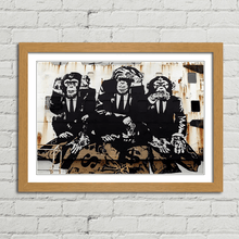 Load image into Gallery viewer, 3 Wise Monkeys Banksy