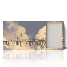 Load image into Gallery viewer, Man on Bridge with Birds Painting