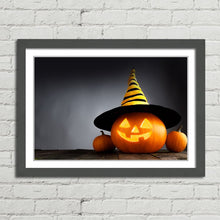Load image into Gallery viewer, Spooky Pumpkin with Witch's Hat Halloween