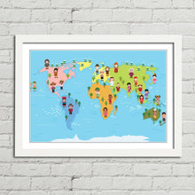 Load image into Gallery viewer, World Map Kids Preschool Nationalities