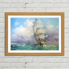 Load image into Gallery viewer, Galleon on the Ocean Oil Painting