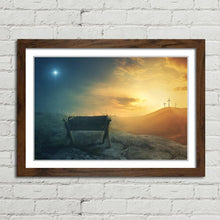 Load image into Gallery viewer, Manger and Crosses at Sunrise