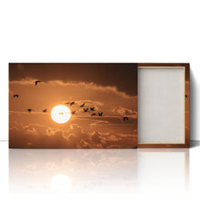 Load image into Gallery viewer, Cranes Flying at Sunset