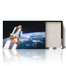 Load image into Gallery viewer, Space Shuttle in Outer Space with Earth