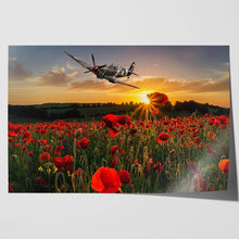 Load image into Gallery viewer, Poppy Field Spitfire Remembrance