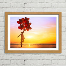 Load image into Gallery viewer, Girl Jumping with Balloons