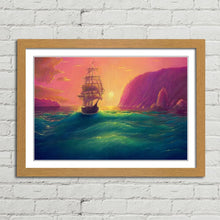 Load image into Gallery viewer, Sailing Ship at Sea Oil Painting