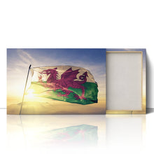 Load image into Gallery viewer, Wales Red Dragon National Flag Sunrise
