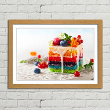 Load image into Gallery viewer, Slice of Rainbow Cake