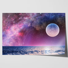 Load image into Gallery viewer, Full Moon in Starry Night Sky