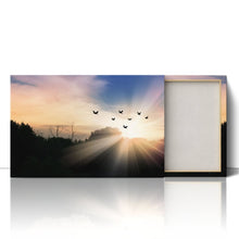 Load image into Gallery viewer, Flock of Birds in Mountain Landscape