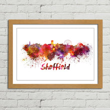Load image into Gallery viewer, Sheffield Skyline in Watercolour Paint