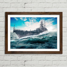 Load image into Gallery viewer, Warship Sailing through the Atlantic