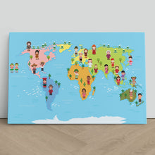 Load image into Gallery viewer, World Map Kids Preschool Nationalities