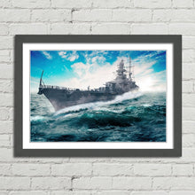 Load image into Gallery viewer, Warship Sailing through the Atlantic