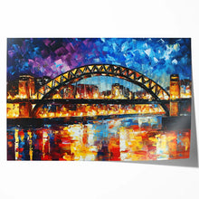 Load image into Gallery viewer, Tyne Bridge Leonid Afremov Inspired