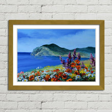 Load image into Gallery viewer, Mountain Sea Flowers Oil Painting