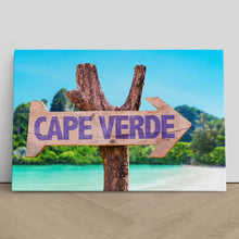 Load image into Gallery viewer, Cape Verde Wooden Beach Sign