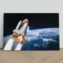 Load image into Gallery viewer, Space Shuttle in Outer Space with Earth