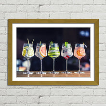 Load image into Gallery viewer, Gin in Wine Glasses on a Bar
