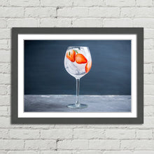 Load image into Gallery viewer, Gin Glass with Strawberry and Ice