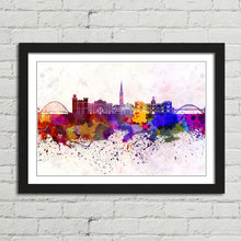 Load image into Gallery viewer, Newcastle Skyline Watercolour Paint