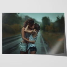 Load image into Gallery viewer, Girls Kissing in the Rain