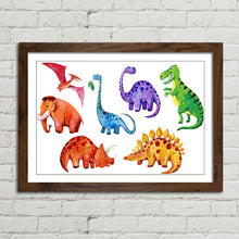 Load image into Gallery viewer, Cartoon Watercolour Dinosaurs Kids