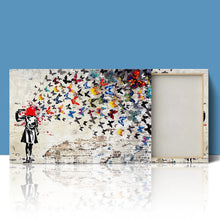 Load image into Gallery viewer, Butterfly Brains Banksy Girl