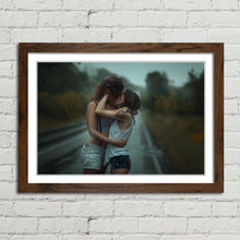 Load image into Gallery viewer, Girls Kissing in the Rain