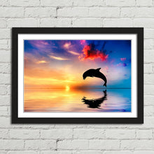 Load image into Gallery viewer, Dolphin Jumping at Sunset