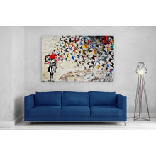 Load image into Gallery viewer, Butterfly Brains Banksy Girl